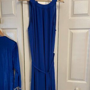 ChouYatou Royal Blue Chiffon dress